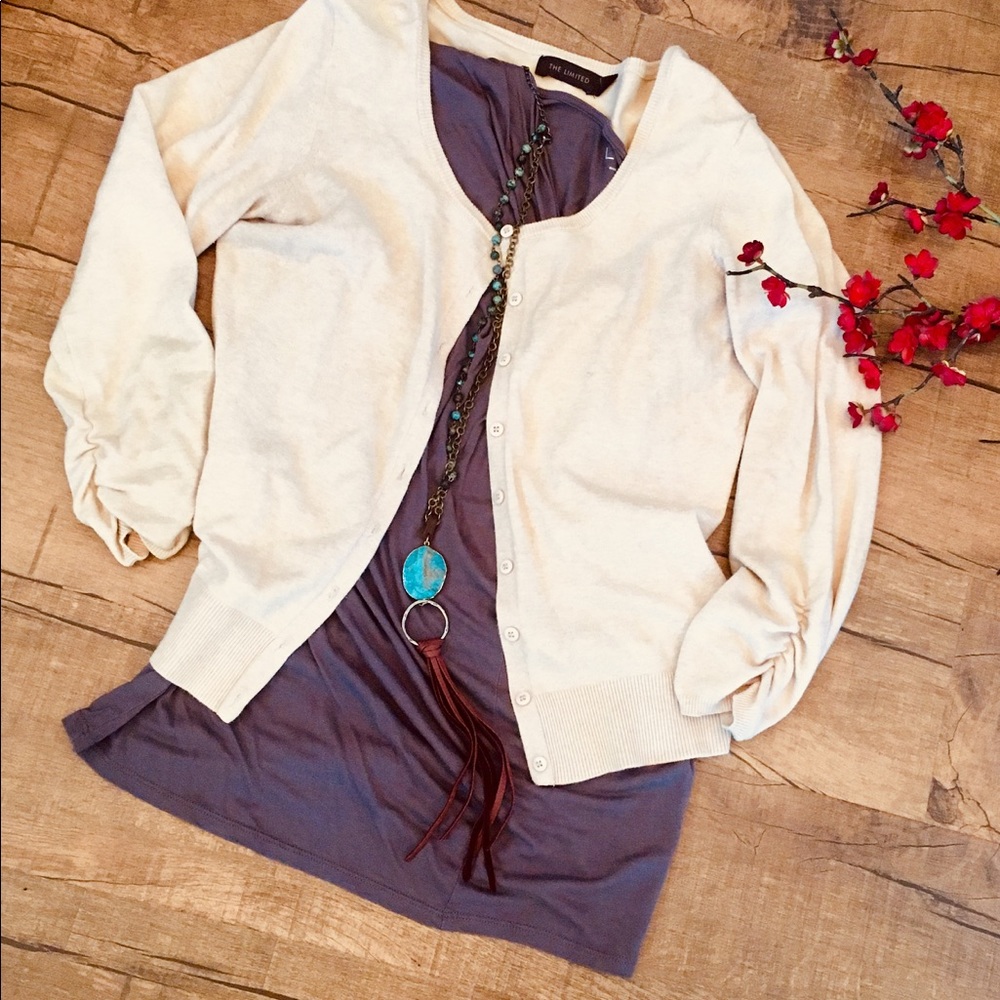 Khaki cropped cardigan